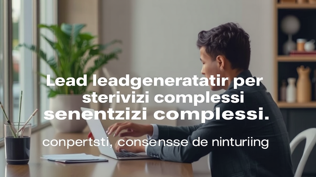 Schema di lead generation per servizi complessi: contenuti educativi, consenso e nurturing per guidare il cliente